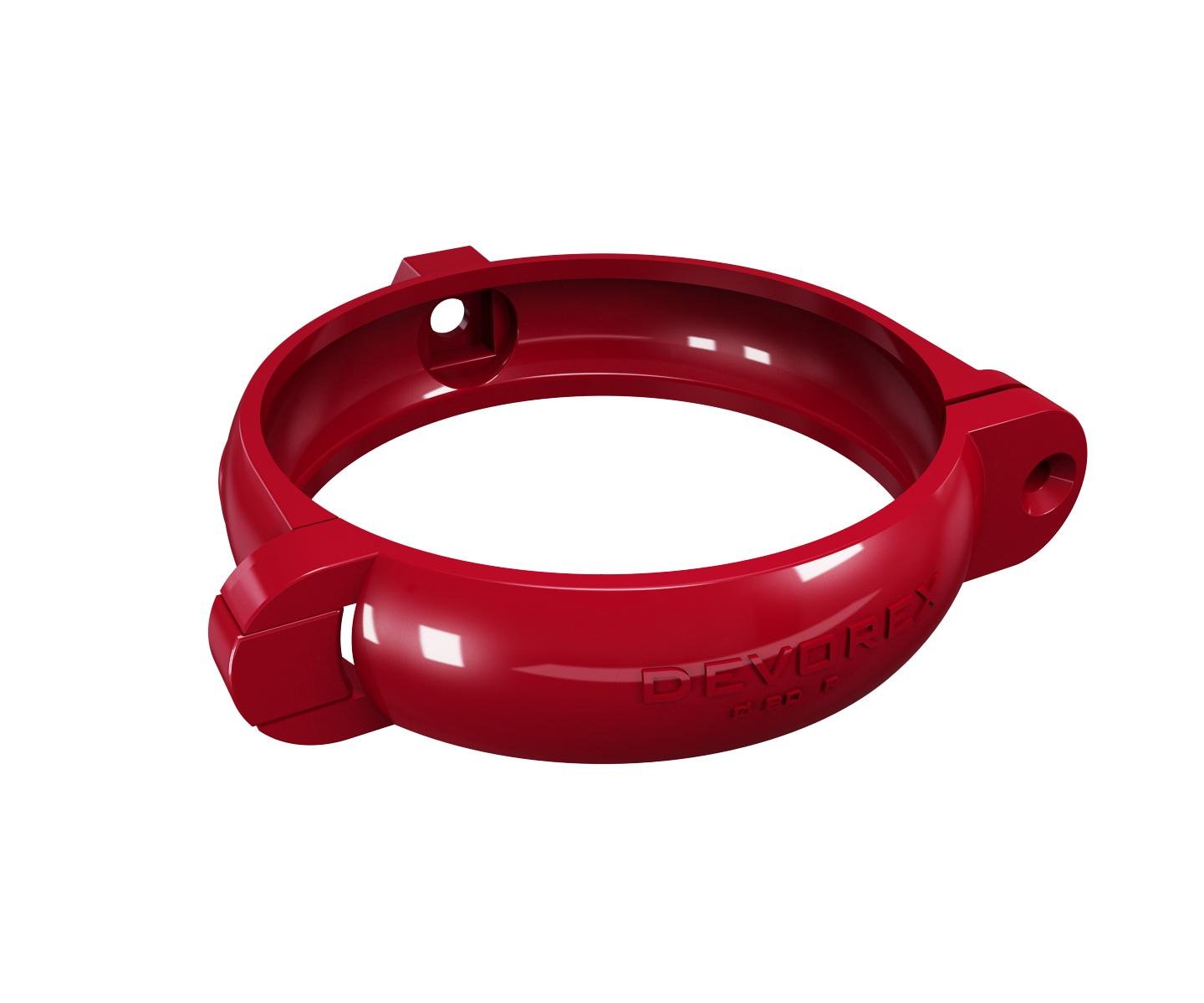 Хомут крепления трубы ПВХ DEVOREX Classic 120 Бордовый (11710252)