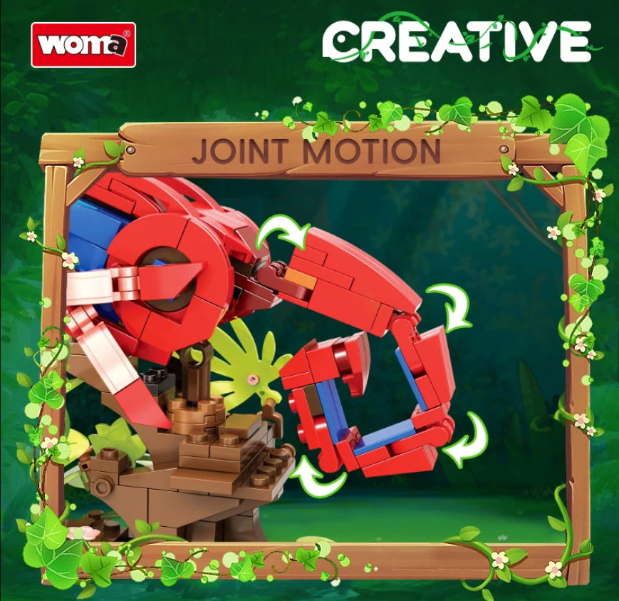 Конструктор дитячий Woma Папуга Хамелеон Краб 3в1 538 деталей - фото 6