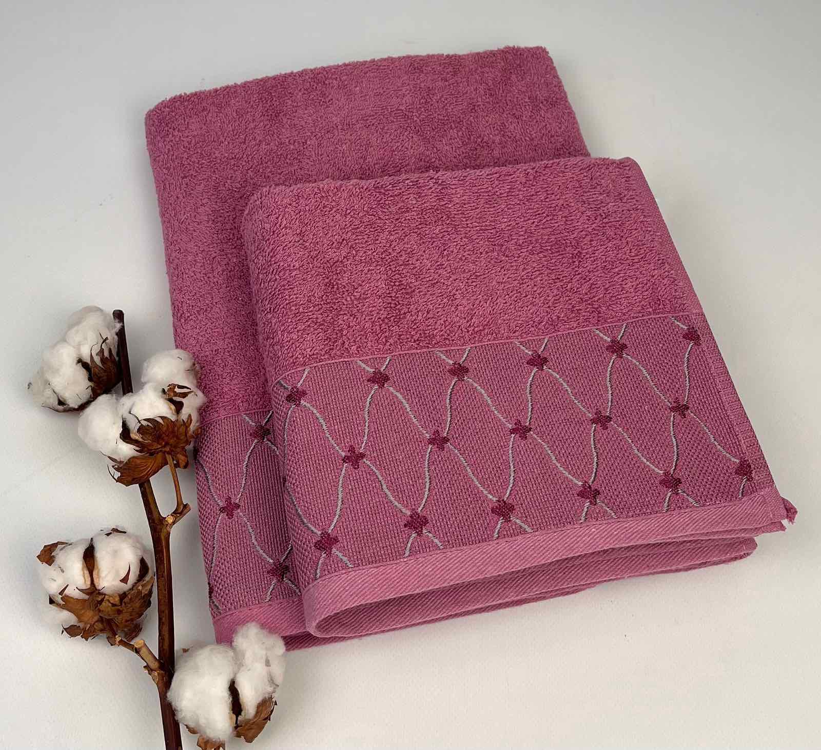 Набір рушників Altinbasak Pera Wendy 2 шт. Фіолетовий (CN28547) - фото 1 Набір рушників Altinbasak Pera Wendy 2 шт. Фіолетовий (CN28547) - фото 1