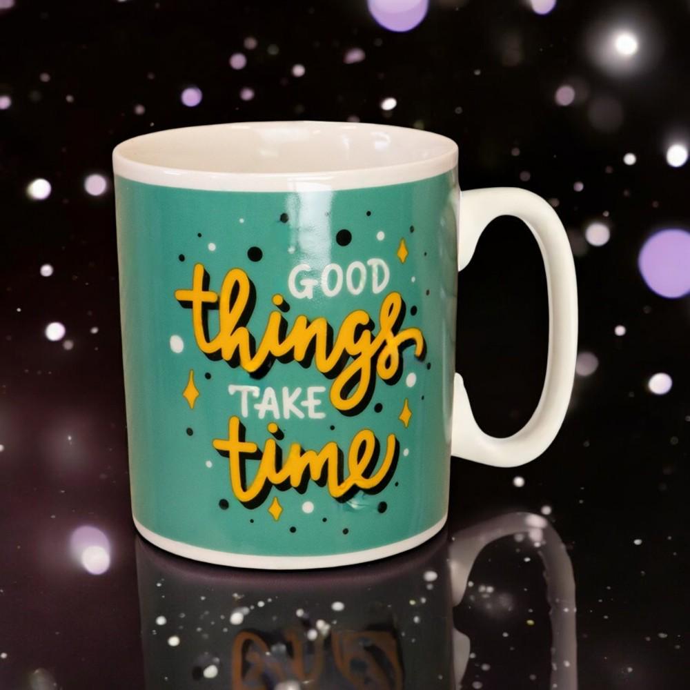 Кружка керамическая "Good things take time" 1 л Зеленый - фото 10 Кружка керамическая "Good things take time" 1 л Зеленый - фото 10
