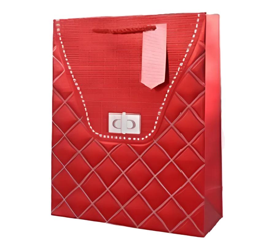 Подарочный пакет Stenson R33146-L Charm 30х41,5х12 см Red