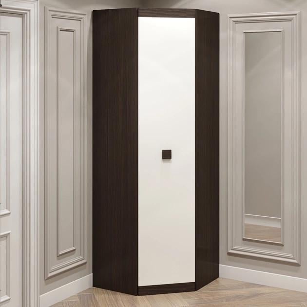 Шкаф угловой Еверест Соната-70 70х70х205 см Венге/Білий (EVR-20231) - фото 1 Шкаф угловой Еверест Соната-70 70х70х205 см Венге/Білий (EVR-20231) - фото 1