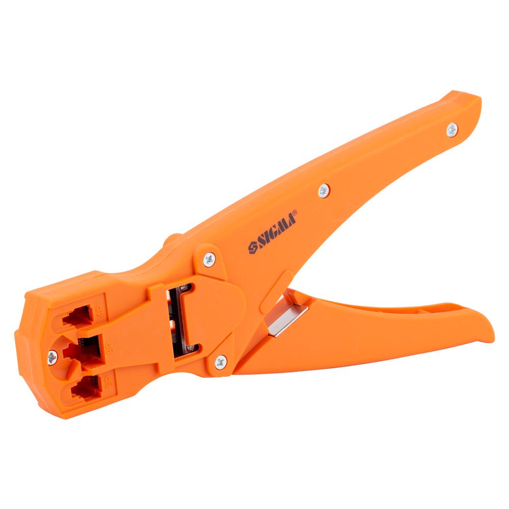 Клещи для обжима телекоммуникационных коннекторов Sigma 4372401 4Р4С/6Р6С/8Р8С (4372401) - фото 2