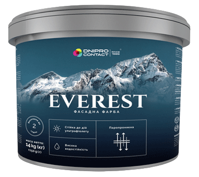 Краска фасадная Дніпро-Контакт EVEREST 1,4 кг Белый