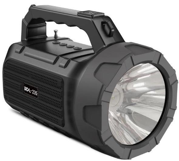 Фонарь ручной аккумуляторный 3в1 BD-235 Bluetooth с колонкой и солнечной панелью (9079)