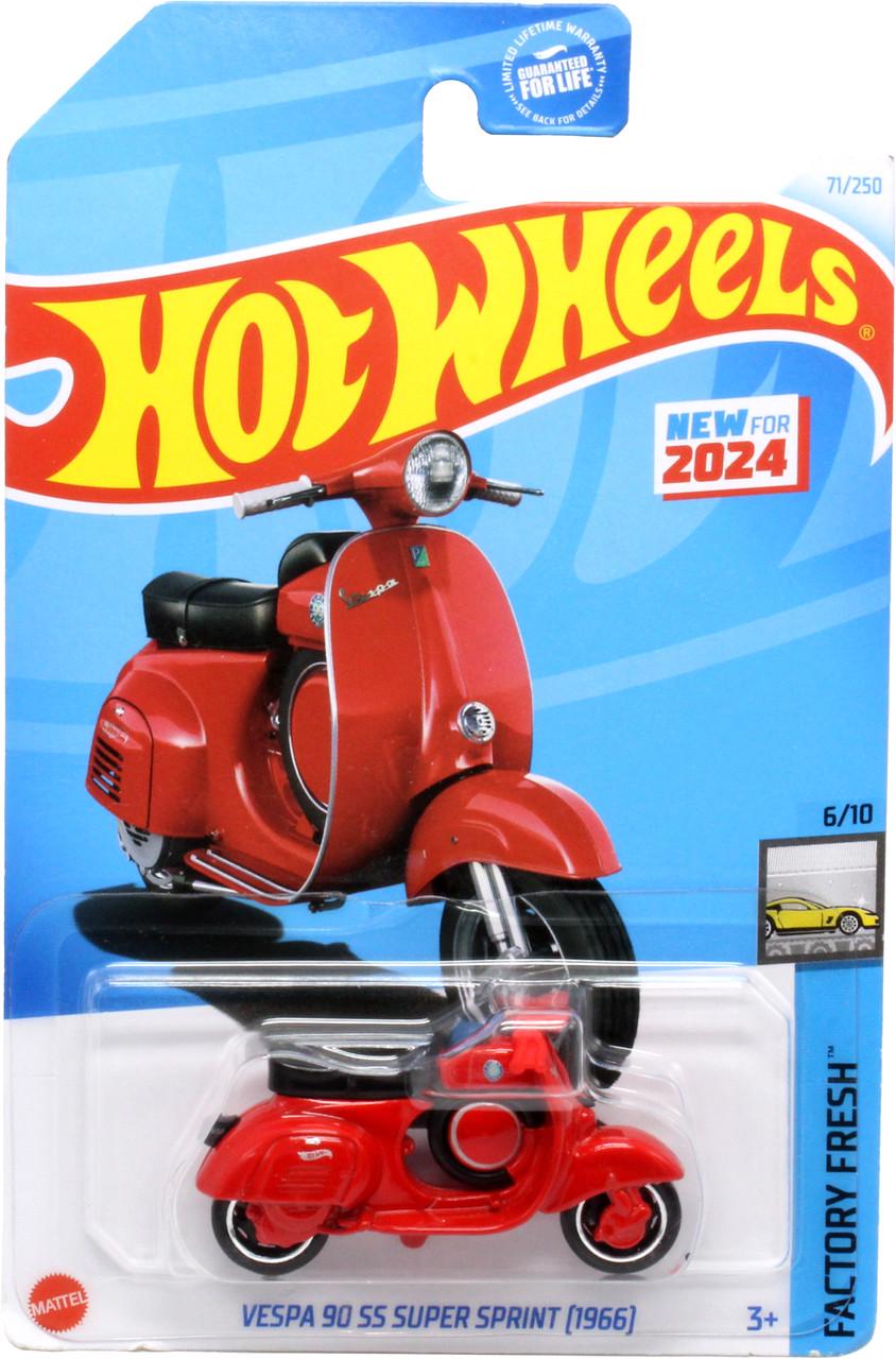 Игрушечный скутер Hot Wheels Vespa 90 SS Super Sprint 1966 2024 Factory Fresh №71 (HRY52)