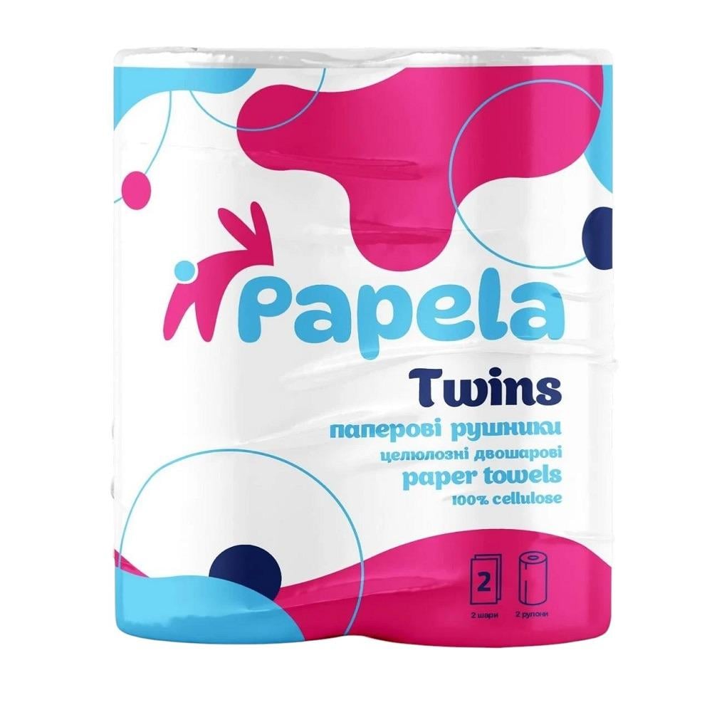 Полотенце бумажное 2-х слойное Papela Twins 2 рул. 22 см х 10 м 165 отрывов (EG-300954)