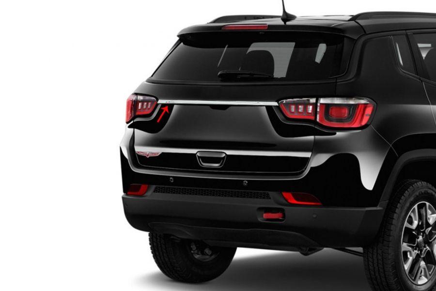 Хром планка на крышку багажника Carmos для Jeep Compass 2016- рр. нержавеющая сталь Хром