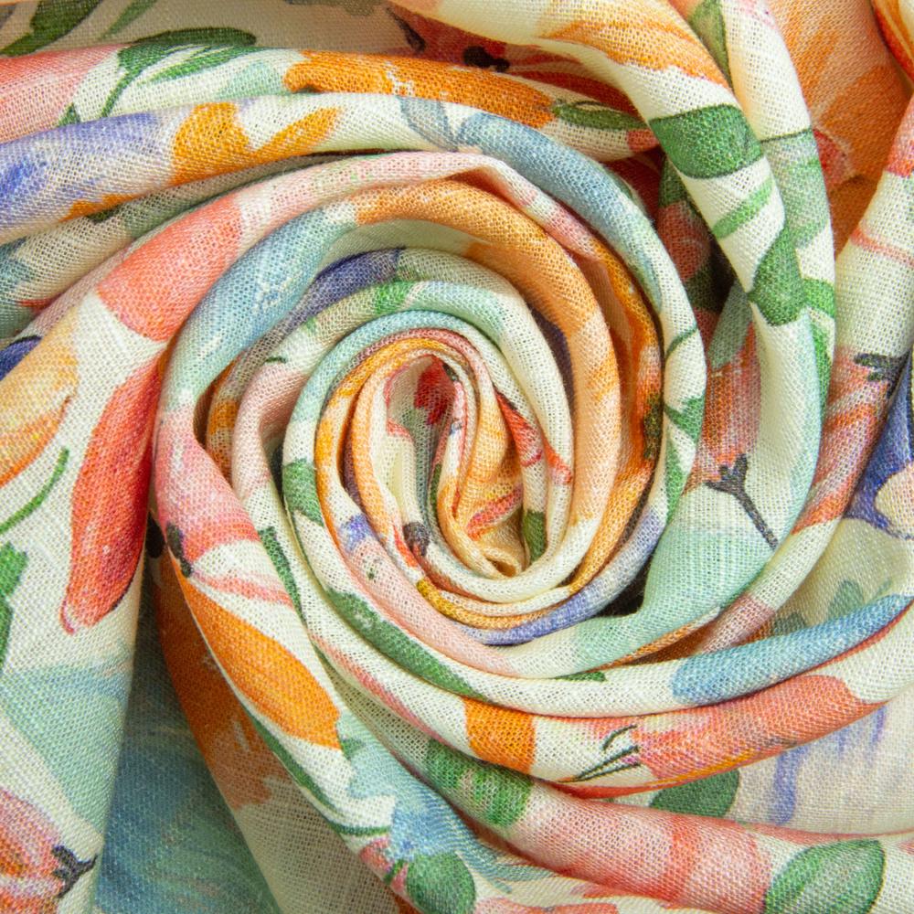 Ткань костюмно-платьяная лен с вискозой Жоржетта 180 г/м2 140 см (26441)