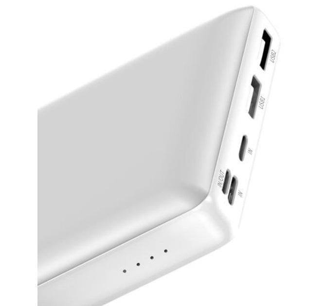 Аккумулятор внешний baseus amblight quick charge 65W 30000 mah White (pplg-a02) - фото 2