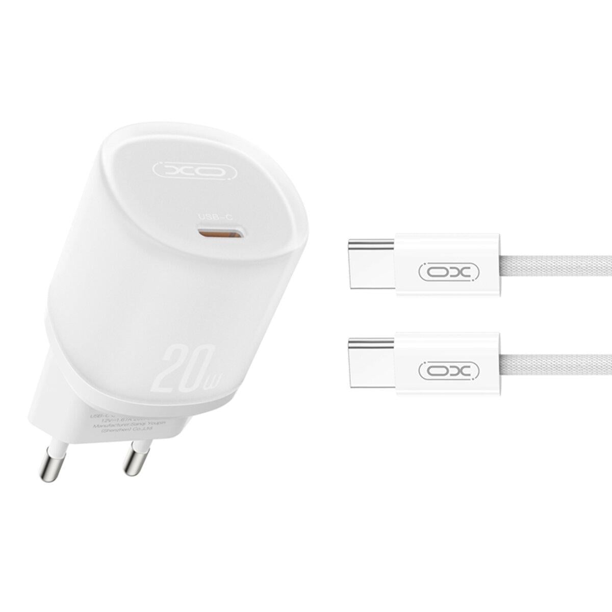 Зарядний пристрій мережевий Xo L143 PD20 W Single USB-C/Type-C кабель Білий Зарядний пристрій мережевий Xo L143 PD20 W Single USB-C/Type-C кабель Білий