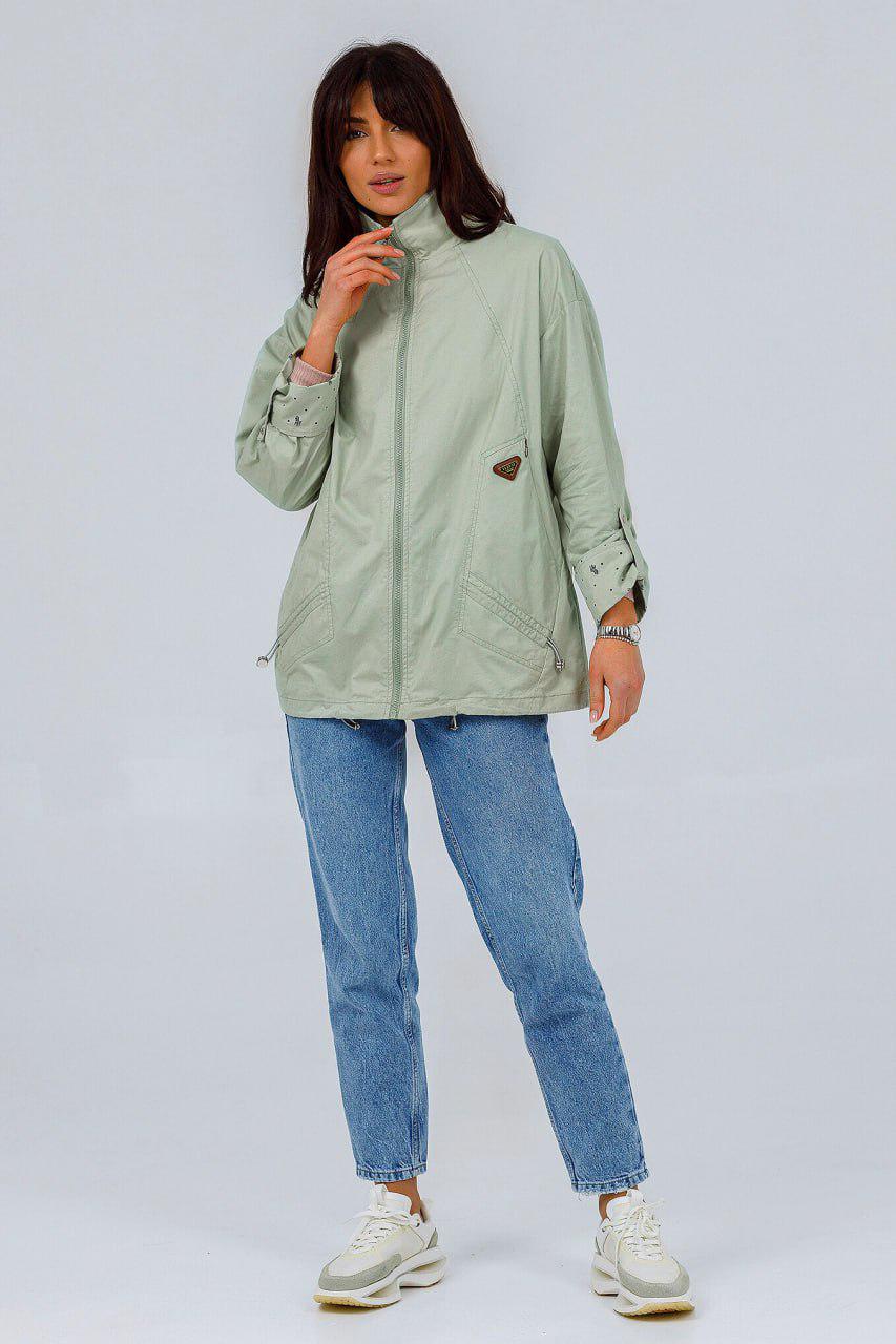 Ветровка oversize Cotton р. 54 Оливковый (588\42)