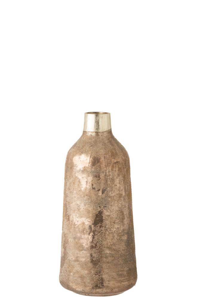 Ваза стеклянная J-LINE с напылением стеклянной крошки 49 см Золотистый Ваза стеклянная J-LINE с напылением стеклянной крошки 49 см Золотистый