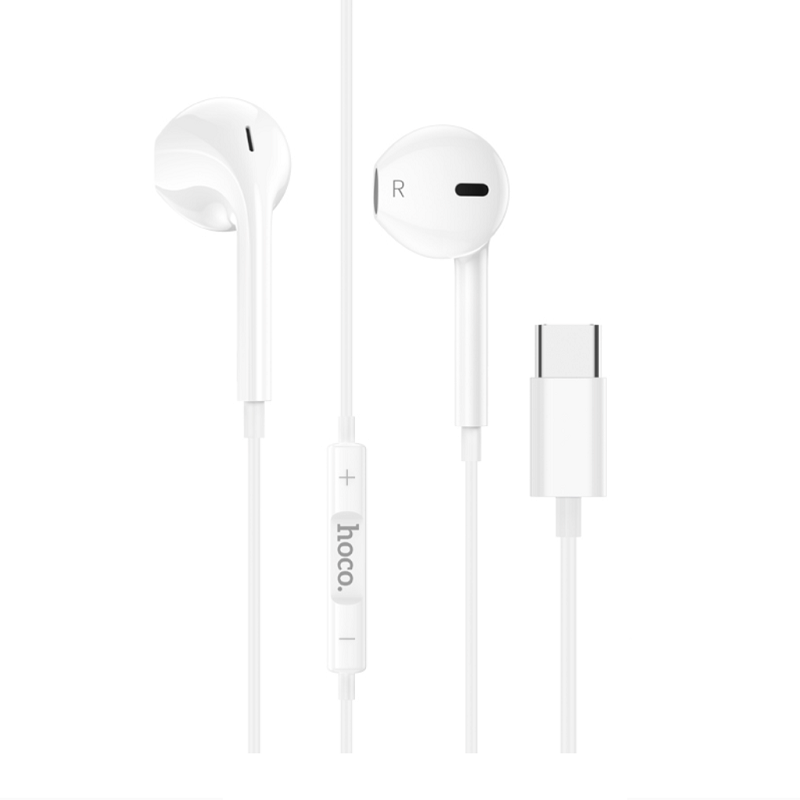 Наушники проводные Hoco M101 Crystal Type-C White (24924)