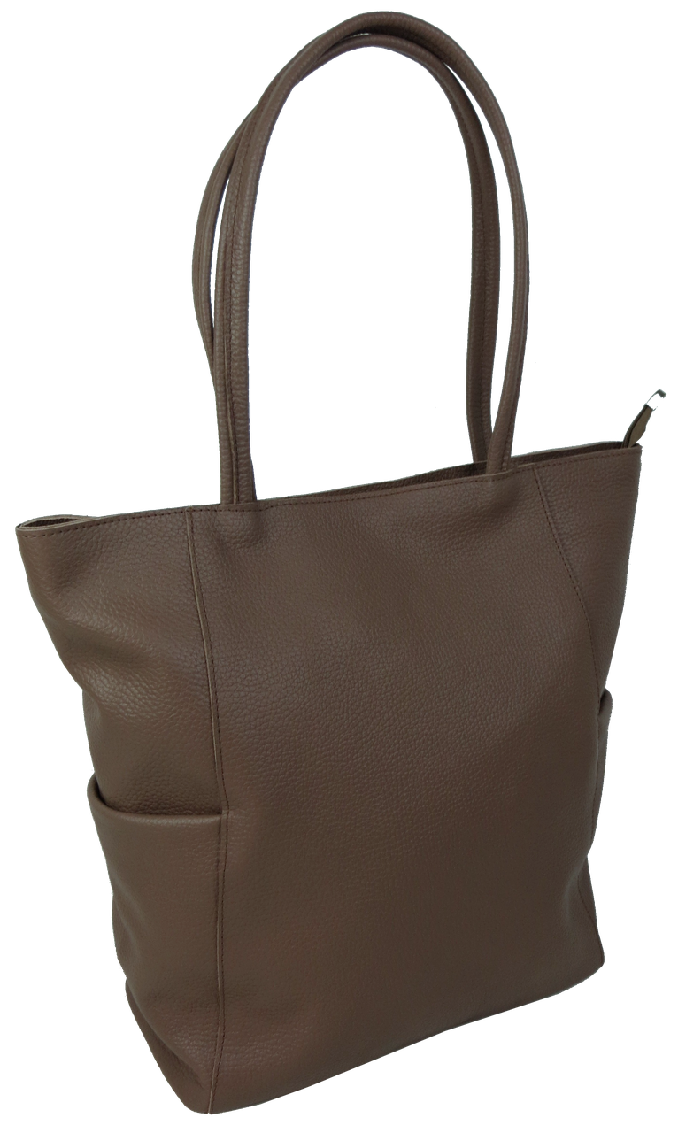 Женская кожаная сумка Borsacomoda на двух ручках Коричневый