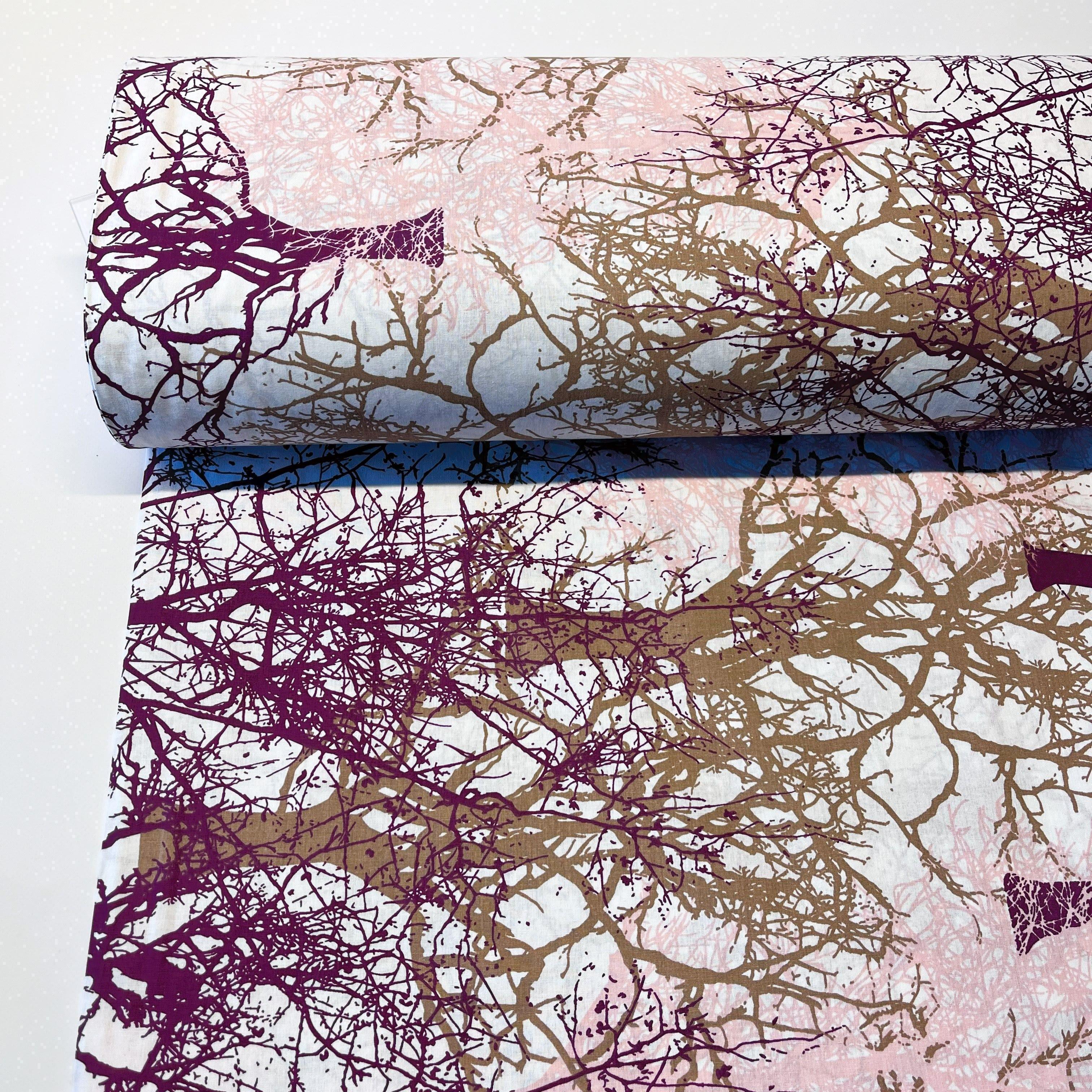 Ткань для постельного белья ранфорс силуэты деревьев 240 см (G-3579/4 00072)