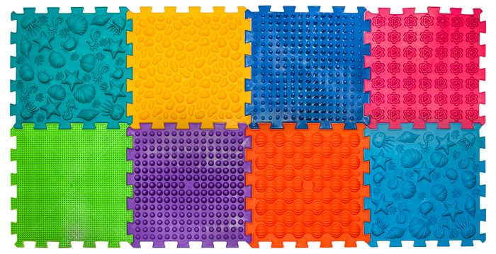 Коврик массажный Пазлы Морской 8 эл. (09711)