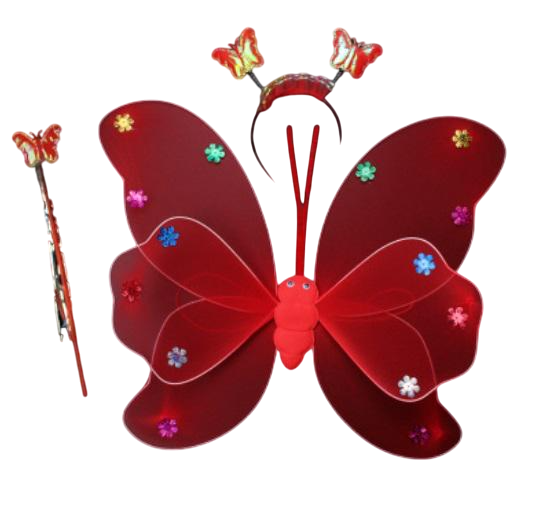 Вбрання карнавальне світиться метелик 14113 Червоний (4691786) Вбрання карнавальне світиться метелик 14113 Червоний (4691786)