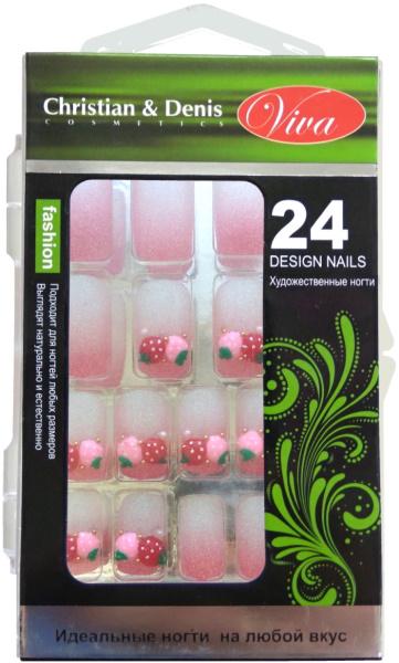 Ногти накладные VIVA 3D в упаковке 24 шт. (3D-298)