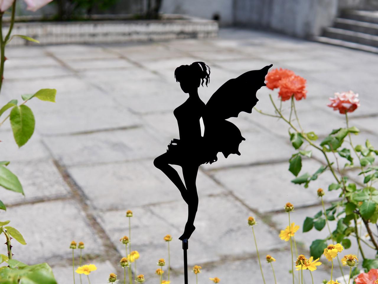 Садовая фигура Фея металлическая для двора/сада/клумбы (DCR055) - фото 2 Садовая фигура Фея металлическая для двора/сада/клумбы (DCR055) - фото 2