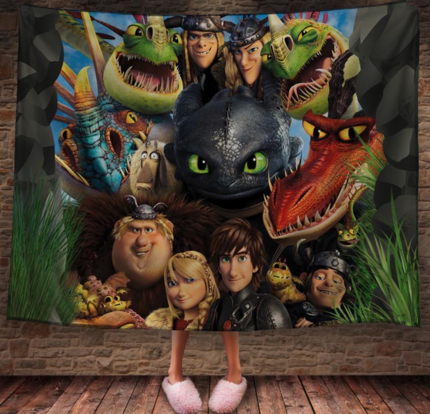 Плед с 3D принтом How to Train Your Dragon 150х200 см (epi_1902)