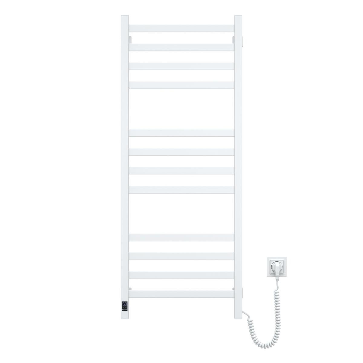Полотенцесушитель электрический NAVIN Авангард Sensor с таймером шнур справа/из углеродистой стали 480х1200 мм Белый (734)