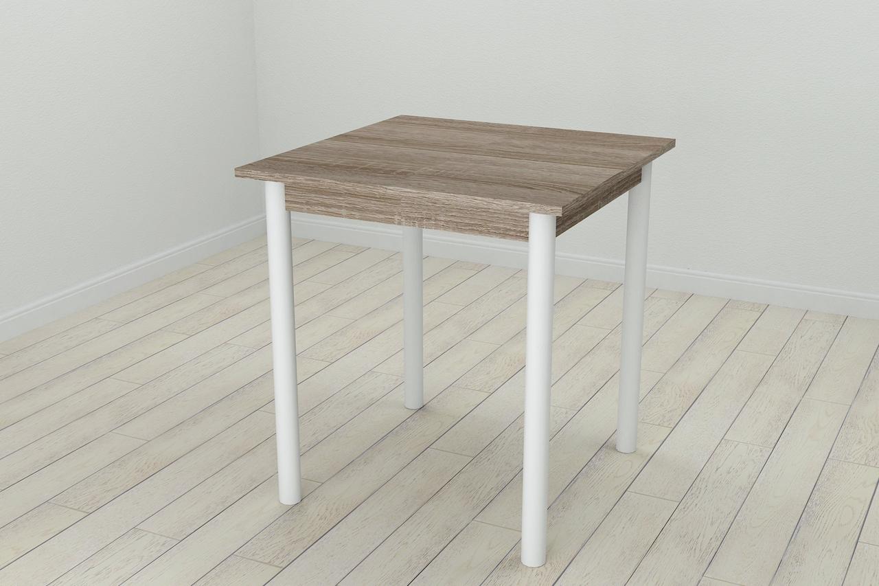 Стол кухонный Ferrum-decor Агата ДСП 16 мм 75x70x70 см Белый/Сонома Трюфель (AGA0033)