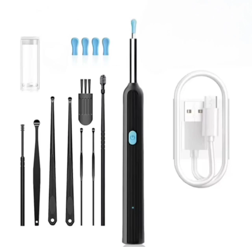 Прилад для чищення вух із ендоскопічною камерою Ear Cleaner Чорний Прилад для чищення вух із ендоскопічною камерою Ear Cleaner Чорний