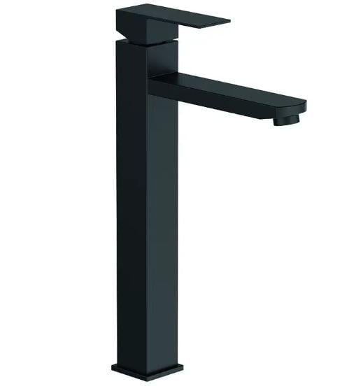 Смеситель для умывальника Zerix KUB-001-High нержавеющая сталь SUS304 Черный (ZX4846)