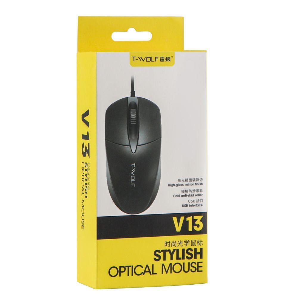 Комп'ютерна мишка TWolf V13 USB Чорний (3008472977) - фото 2