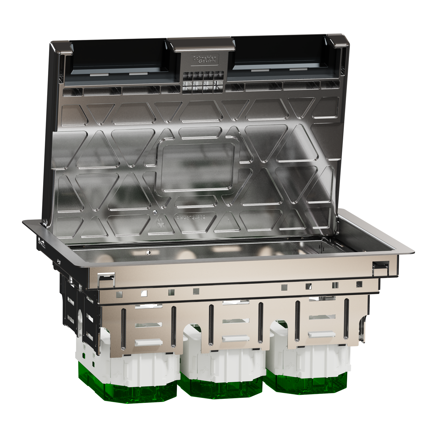 Лючок напольный Schneider Electric Unica 6 модулей 200x82x275 мм металл (INS52123) Лючок напольный Schneider Electric Unica 6 модулей 200x82x275 мм металл (INS52123)