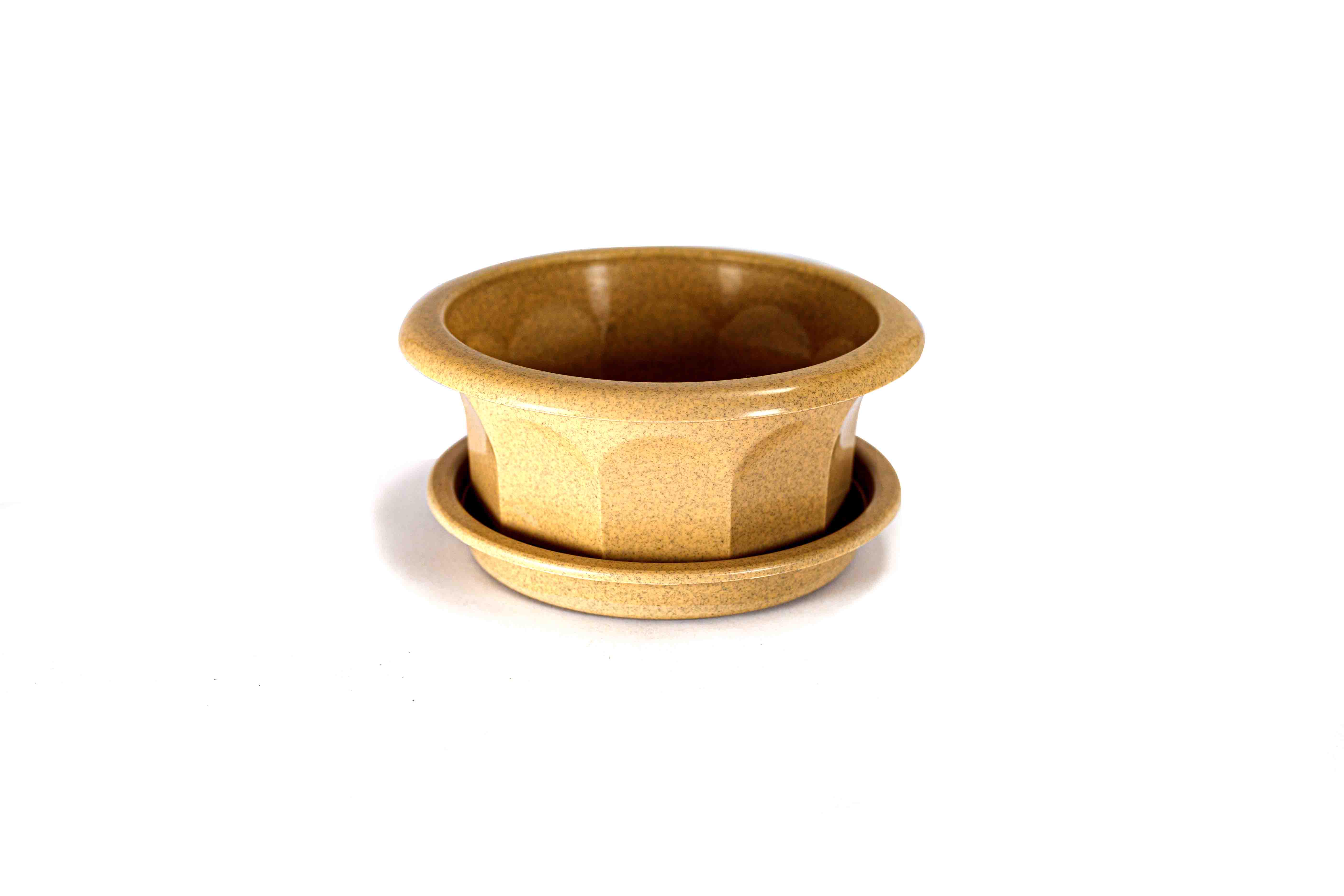 Горщик Тюльпан Ø 14x7,5 см 0,5 л Бежевий мармур