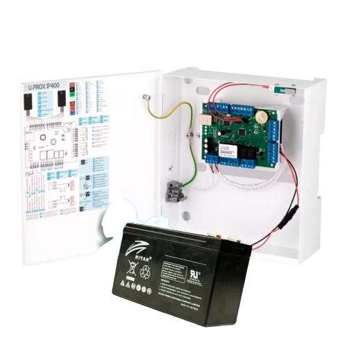 Набір контролера доступу U-Prox IP400 та LFP акумулятор Ritar R-LFP12.8V6 Ah NO NC COM Білий (31559770) Набір контролера доступу U-Prox IP400 та LFP акумулятор Ritar R-LFP12.8V6 Ah NO NC COM Білий (31559770)
