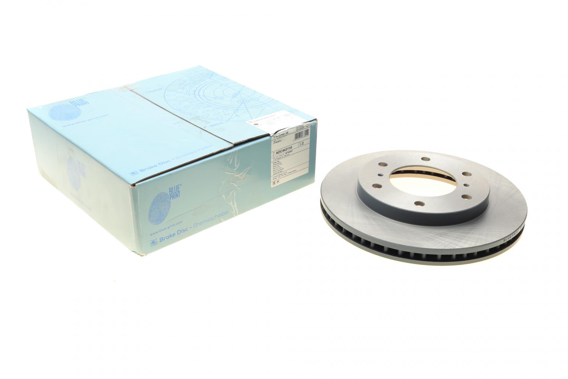 Диск тормозной передний BLUE PRINT для Mitsubishi Pajero/Montero 00-290x26 мм (ADC443110)