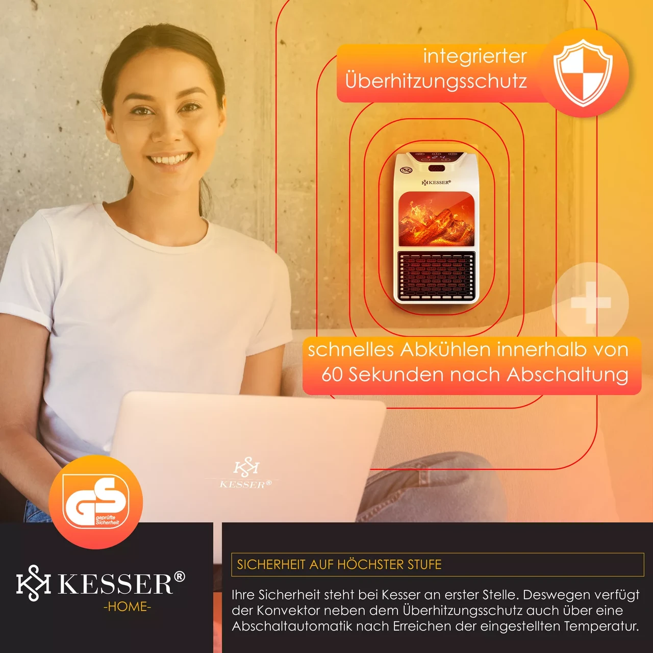 Обогреватель для дома керамический KESSER 10 м2 (14235we-sc) - фото 6 Обогреватель для дома керамический KESSER 10 м2 (14235we-sc) - фото 6