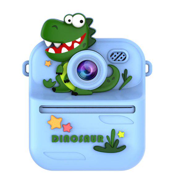 Мини-камера детская S1 Динозавр с мгновенной печатью Голубой (461/4)