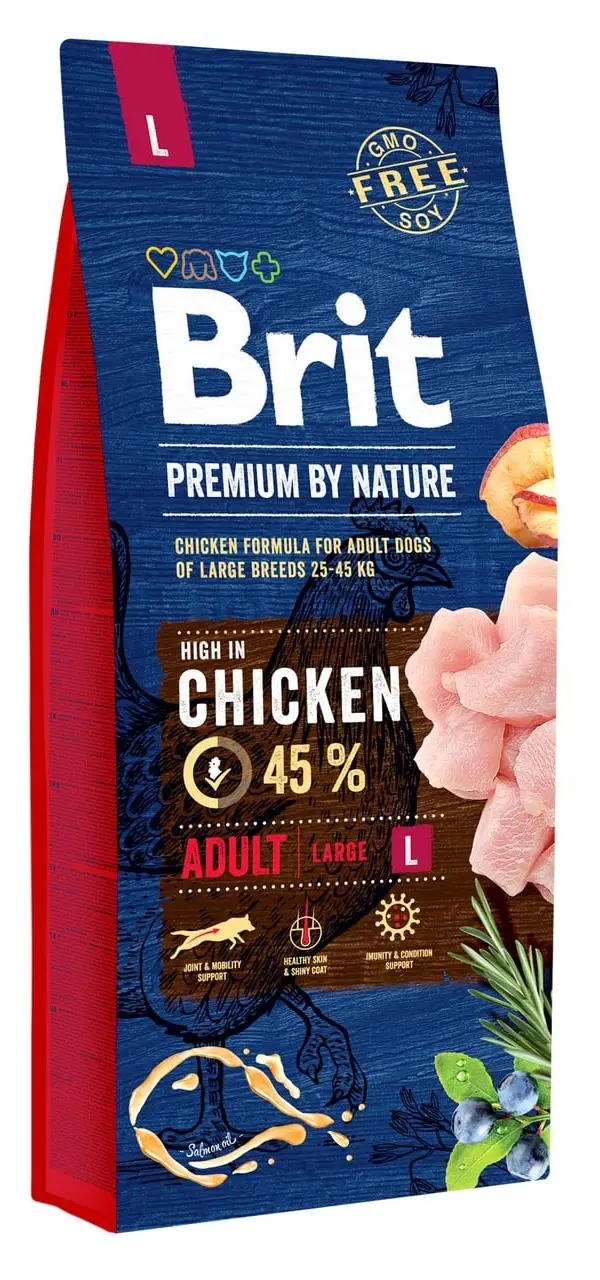 Корм сухий Brit Premium Dog L для дорослих собак великих порід з куркою 15 кг (170827/6468) Корм сухий Brit Premium Dog L для дорослих собак великих порід з куркою 15 кг (170827/6468)