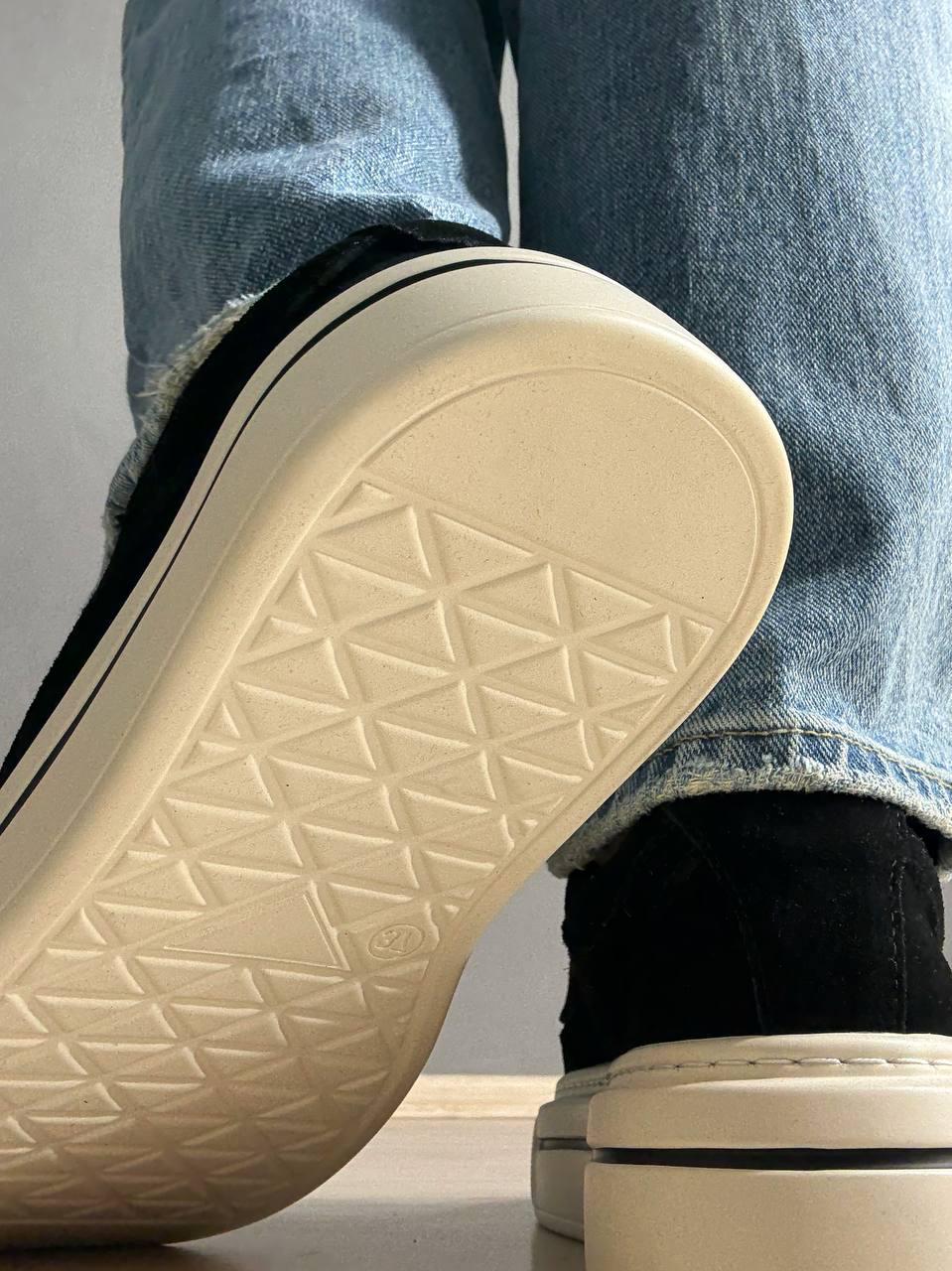 Кеды женские Hengji 707-6 замшевые на высокой платформе р. 36 23,5 см Черный - фото 9