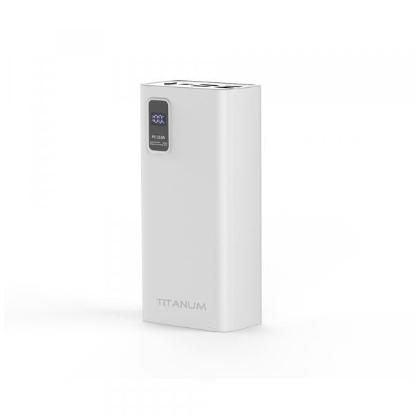 Павербанк TITANUM 30000 mAh 22,5 W White (728S)