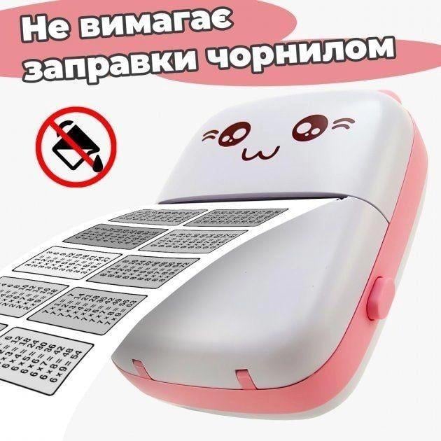 Дитячий термопринтер Bambi Cat Mini Printer портативний (2134436822) - фото 5