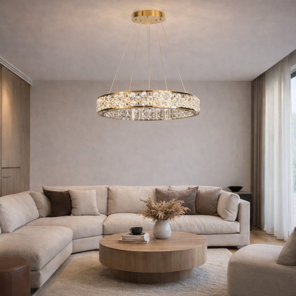 Люстра Crystal Halo LED 3 режими 81W (2089/600GD)