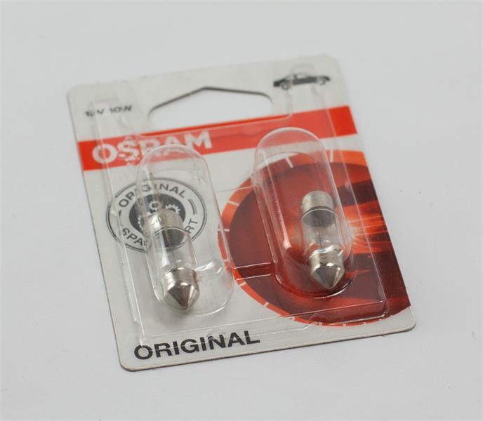 Автомобільна лампа розжарювання Osram OSR 6438-2BL C10W 10 Вт 12V 2 шт. (23560600)