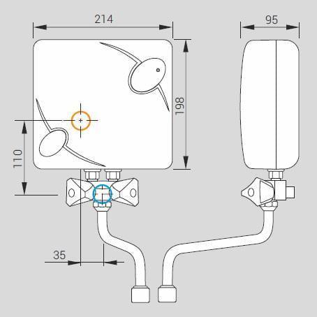Нагрівач води проточний електричний Kospel Optimus EPJ-5.5 220В (23355299) - фото 2