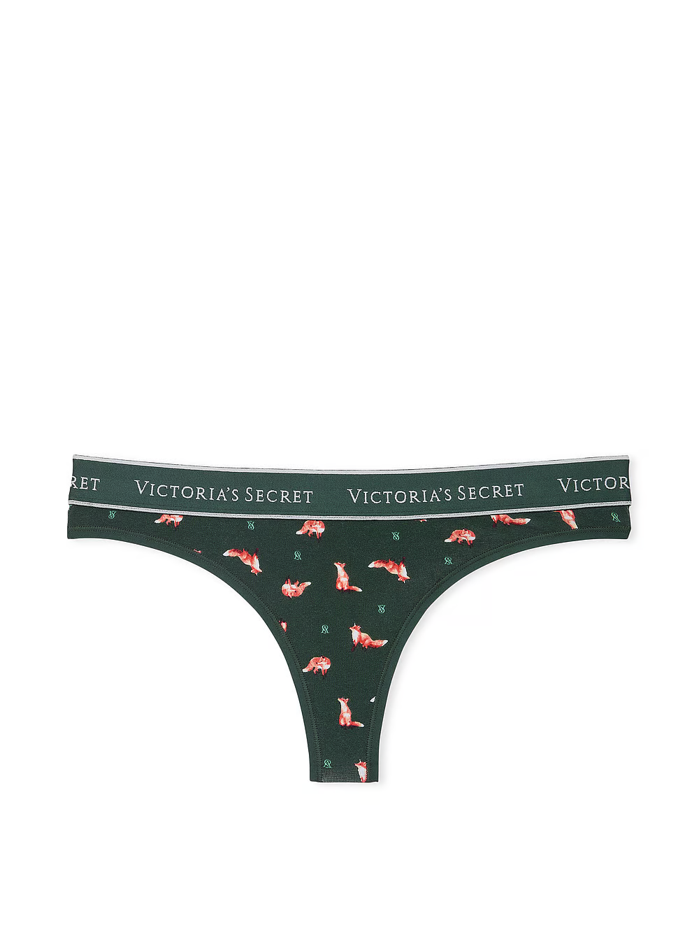 Трусики Victoria's Secret Logo Cotton Thong Panty S Зелений