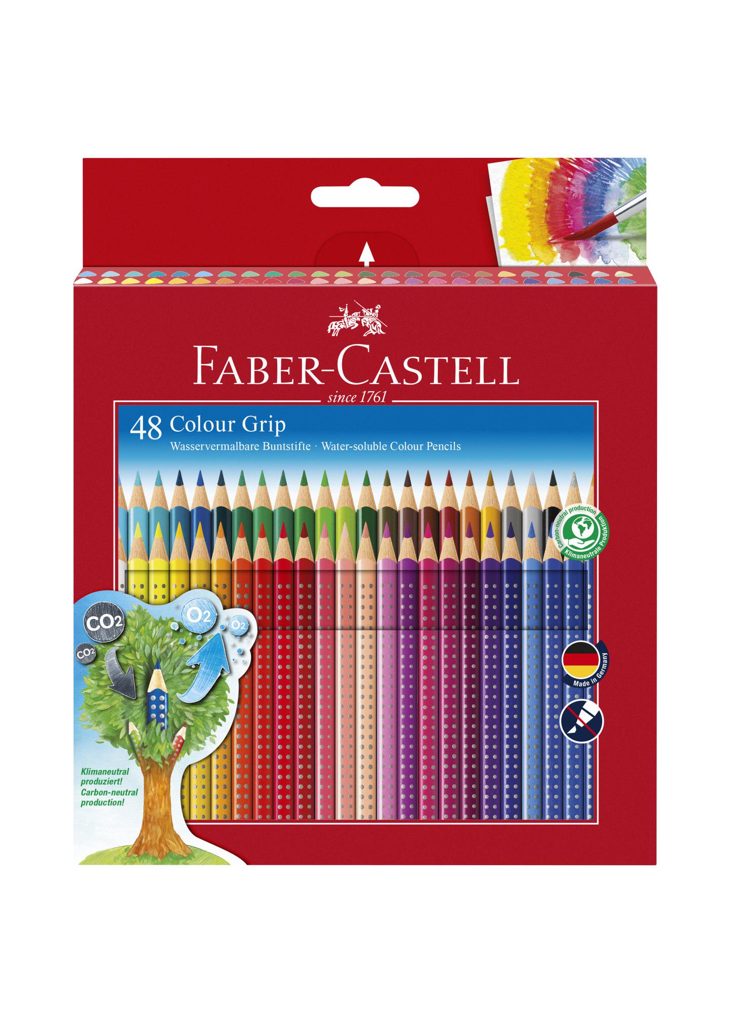 Набір олівців Faber-Castell Grip 2001 акварельні тригранні/аксесуари 48 кольорів (112448) - фото 1