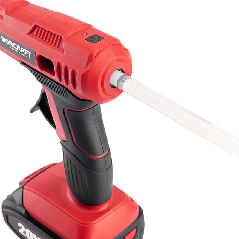 Пистолет клеевой аккумуляторный Worcraft CLG-S20Li с аккумулятором 2 А и зарядным - фото 7