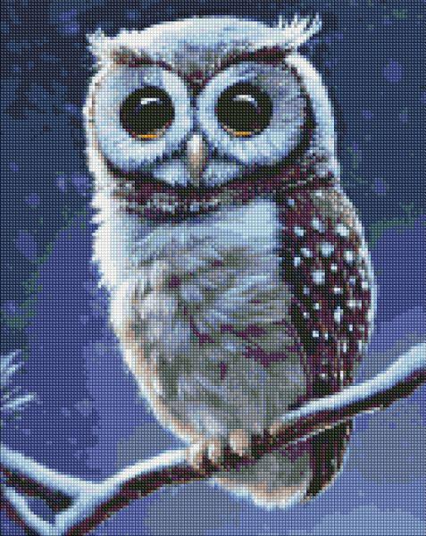 Алмазная мозаика Идейка Лесная совушка 40x50 см (Id-AMO7413)