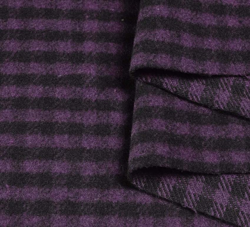 Ткань кашемир мелкая клетка ширина 160 см Фиолетовый (13102.001)