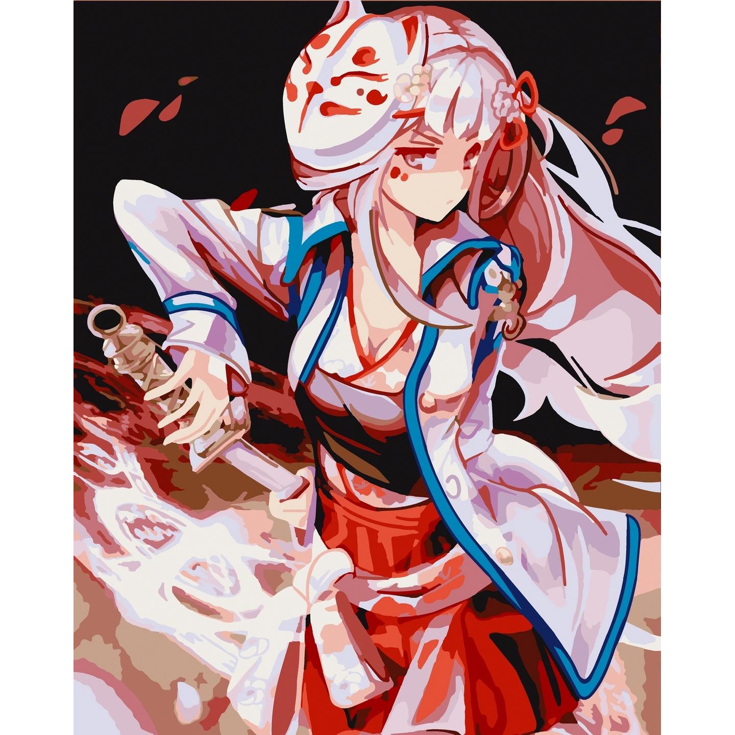 Картина за номерами Bambi Дівчина з катаною 40x50 см Різнокольоровий (PM-194-K-517) Картина за номерами Bambi Дівчина з катаною 40x50 см Різнокольоровий (PM-194-K-517)