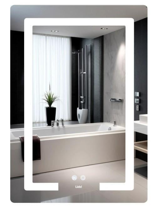 Дзеркало Lidz Kubis KU2 600х800 мм з LED-підсвічуванням Touch (LD78LF937608048449)